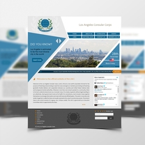 Alternative design for Los Angeles Consular Corps website. This design was not selected for the final project
