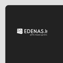 Edenas.lt logo in negative