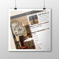 140 Park Lane Restaurant & Bar Twitter profile design