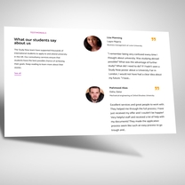 Testimonial feature