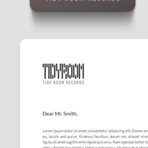 Identity and Brand Design for TidyRoom Records