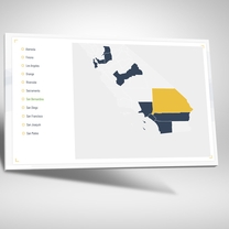 County case search using a map