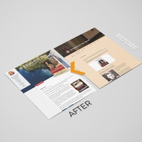 Before/after - homepage