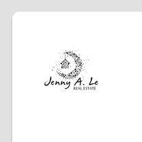 Jenny A. Le logo design 
(mono)